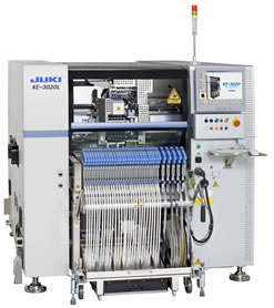 electronic and mechanical tape feeders, six nozzles laser head, three-color vision centering system, 